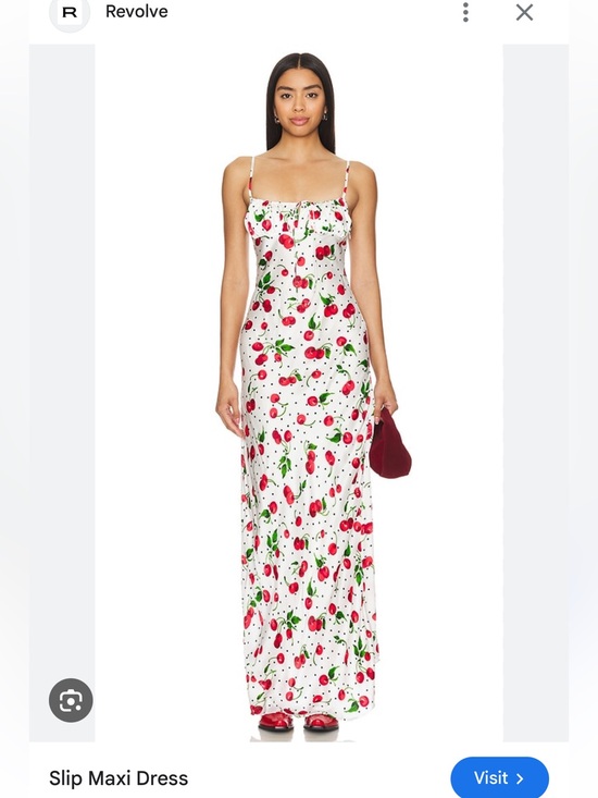 Leslie Amon Dresses & Skirts - Leslie amon slip maxi dress in white cherry NWT